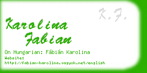 karolina fabian business card